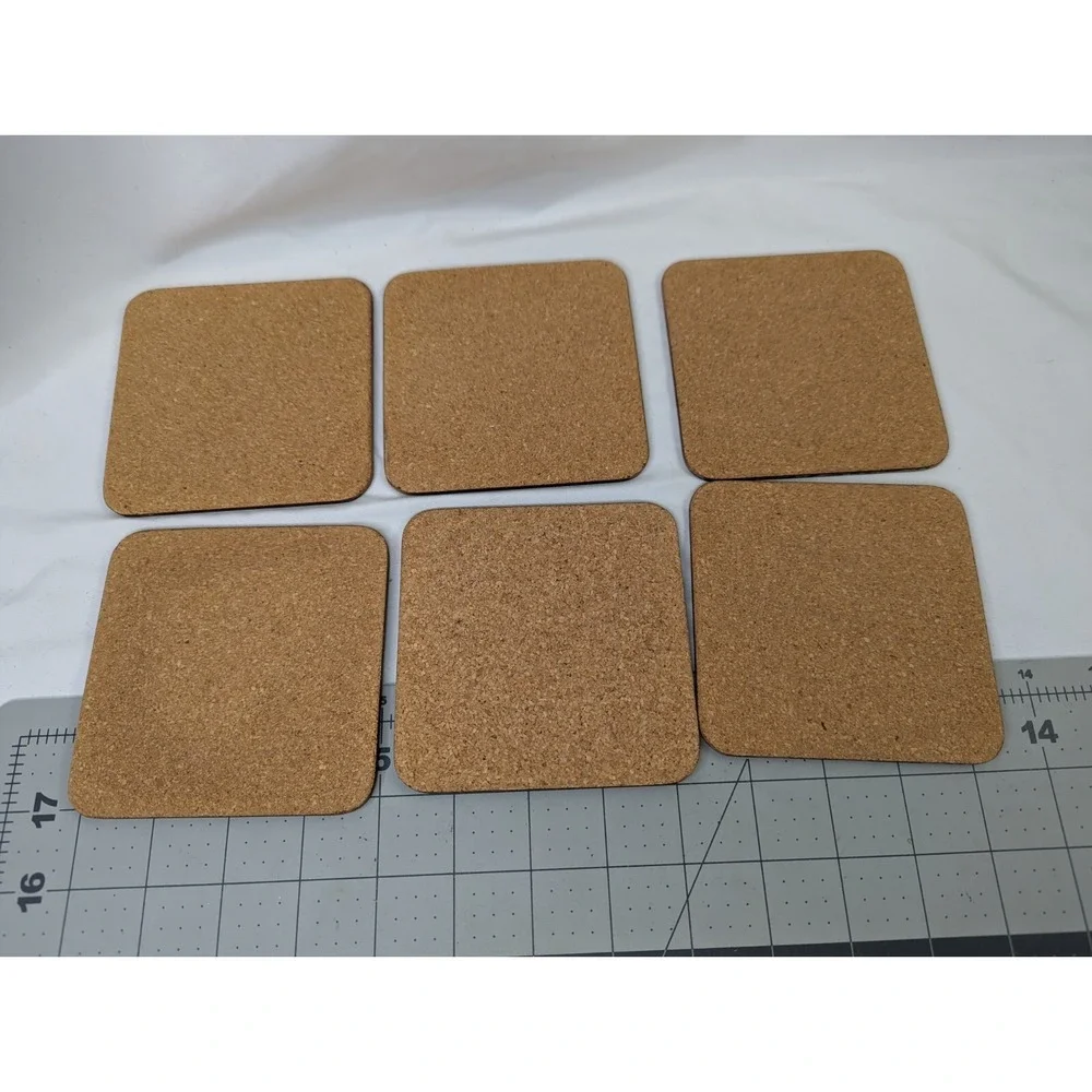 Water Mill Coasters Cork Back 4 Inch‎ Set of 6